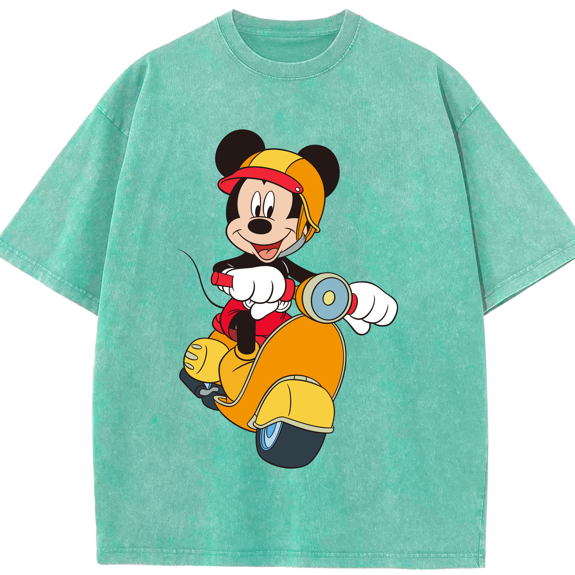 （画像用） ミッキーマウス Mickey Mouse 綿100% ヴィンテージ風 半袖Tシャツ（フロントプリント）